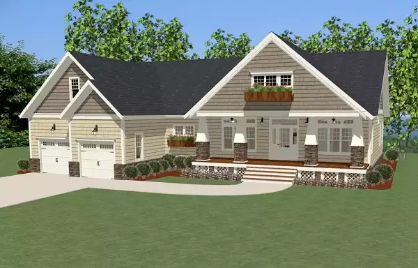 image of four bedroom house plan 6123